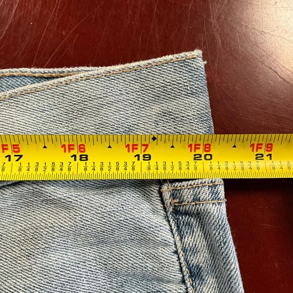 Y2K Womens Decree Ripped Boyfriend Light Wash Distressed Denim Jeans (Size 17) - Picture 6 of 8